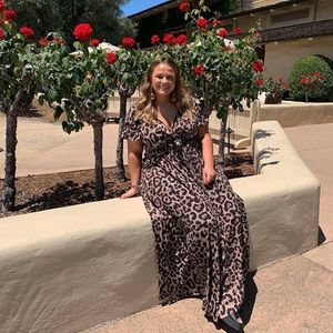 Cheetah long flowy dress